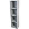 Iris Ohyama, Armadio multifunzionale/Mobili in legno per bambini/Scaffale per giocattoli e libri/Armadio per bambini, Modulare,Design, Casa, scuola - Kids cube shelf - KCX-4 - Grigio