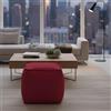Talamo Italia Pouf Annalaura, Pouf Multifunzione, Poltroncina Relax in Tessuto Imbottito, 100% Made in Italy, 45x45h45 cm, Rosso