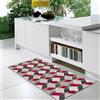 vilber Gran Chef Cubik Tappeto, vinile, rosso, 50 x 140 x 0.2 cm