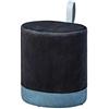 Inter Link - Pouf - Sgabello con contenitore - Sgabello lavanderia - Pouf nero - con maniglia in similpelle - Osane