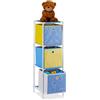 Relaxdays 3 Scatole, Scaffale, Bambini & Bambine, Design-Dinosauro Armadio Cameretta Hbt 89 X 27.5 X 30 Cm, Colorato, Vello, Ferro, Plastica, 89 X 27.5 X 30 Cm