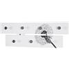HAKU Möbel Appendiabiti cromo, motivo, MDF, metallo - Dim. L 60 cm x A 21 cm x P 5 cm, Stile Moderno