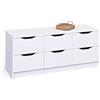 Dmora Cassettiera Rostock, Settimino Multiuso, Comò Camera da Letto, Mobile con cassetti, 50x120 h40 cm, Bianco