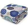 Italian Bed Linen Trapuntino Estivo Linea FANTASY Made in Italy Copriletto Stampato in Morbida Microfibra - Trapunta Primavera Estate Mezza Stagione - Murrine, Matrimoniale 260X270cm