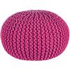 Fashion Commerce Puof di tessuto intrecciato rosa