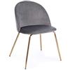 Fashion Commerce 01-FC0733301 Poltroncina Velluto Grigio, 1
