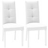 KONTE.DESIGN Set di 2 sedie ELBA in Similpelle, Bianco, 45x46x100 cm