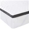 Amazon Basics Topper Piazze Francese 140 x 190 cm, in Memory Foam, 4 cm Coprimaterasso con Angoli Elastici, Bianco