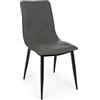 Fashion Commerce Set di 4 Sedie Victor Grigio