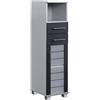 Schildmeyer Niko mobile midi 113293, argento lucido-antracite lucido, 30,3/32,6/110,5 cm