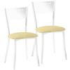 ASTIMESA SCMGBE Due sedie da Cucina, Metallo, Beige, Altura de asiento 45 cms
