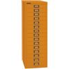 Bisley - Cassettiera MultiDrawer, Serie 39, Formato DIN A4, 15 cassetti, Metallo 603, 38 x 27,9 x 86 cm, Colore: Arancione