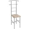 HAKU Servo Muto da uomo alu, Rovere San Remo, MDF, metallo - Dim. L 46 cm x A 109 cm x P 46 cm, Stile Moderno