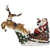 DRW Statuetta di Babbo Natale in fibra di vetro e LED con vari colori 135 x 34 x 106 cm