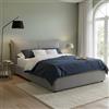Talamo Italia - Letto matrimoniale Brunetta, Letto contenitore con rivestimento in tessuto, 100% Made in Italy, Apertura frontale, adatto per materasso Cm 160x190, Grigio