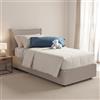 Talamo Italia Dmora Letto Singolo 95x205 cm Grigio Tortora Materasso Incluso Sfoderabile, Contenitore Made in Italy