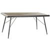 DRW Tavolo da pranzo in abete e metallo in naturale e grigio chiaro 161 x 90 x 75 cm