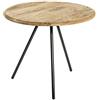 HAKU Möbel Tavolino, legno massello, rovere nero, Ø 50 x H 43 cm