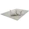NAZAR Tappeto dwena 120 x 170 cm-Hauteur di Fili Max. 8 mm-densité 2350 g/m² -100% Pelle. Effetti Metallici. Fatto a Mano, Cotone, Avorio/Oro, 170 x 120 cm