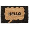 Relaxdays Zerbino per Ingresso in Fibra di Cocco, Tappetino da Ingresso, Motivo con Scritta Hello, HLP 1,5 x 40 x 25 cm