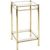 HAKU Möbel Tavolino ottone placcato, Metallo, vetro di sicurezza - Dim. L 40 cm x A 73 cm x P 40 cm, Stile Contemporaneo