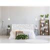 Oedim - Testiera Letto in PVC Stampato Bianco, 115 x 60 cm, Disponibile in Diverse Misure, Leggera, Elegante, Resistente