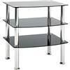 HAKU Möbel Tavolino, acciaio inossidabile, acciaio inossidabile nero, L 54 x P 45 x A 59 cm