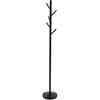 VERSA Adelisa Appendiabiti da Terra in Stile Minimalista, Attaccapanni da Terra per Ingresso, con 5 Ganci o appendini, Misure (A x L x l) 170 x 28,5 x 28,5 cm, Metallo, Colore Nero