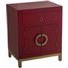 SuskaRegalos Tavolo Notte Legno C/cassetto Y 2 Ante Rosso 44,5x32x55cm