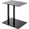 HAKU Tavolino in metallo nero con piano in vetro temperato da 8 mm - Dimensioni: L 45 x A 50 x P 35 cm Stile: Moderno