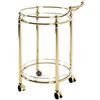HAKU Carrello di servizio ottone placcato, Metallo, vetro di sicurezza - Dim. L 59 cm x A 79 cm x P 49 cm, Stile Contemporaneo