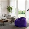 Dmora Talamo Italia - Pouf Abe, Poltrona multiuso, Poltroncina sacco, Pouf poggiapiedi, Made in Italy, 65x65 h50 cm, Viola