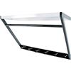 HAKU Appendiabiti da Parete Cromo Scuro, Bianco, MDF, Metallo - Dim. L 60 cm x A 40 cm x P 29 cm, Stile Moderno