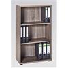 Möbelpartner Till - Libreria scaffale in legno derivato, finitura roverella, altezza scaffale 111 cm