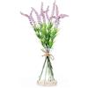 DRW Centro acqua solida e fiori di poliestere lilla 35 cm