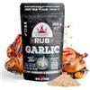 Poppamies Rub con Aglio, Marinatura a Secco e Condimento Perfetto per Pesce, Manzo, Verdure, Maiale, Pollo - Ottimo per Griglia, BBQ - Confezione Grande (200 grammi)