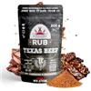 Poppamies Rub Texas Beef Rub, Marinatura a Secco e Condimento Perfetti per Manzo, Maiale - Ottimo per Griglia, BBQ, Forno, Bollitore e Padella - Confezione Grande (200 g)
