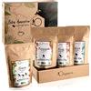 Origeens CAFFE in GRANI BIO | Grani di Caffè Biologici Arabica | Cofanetto degustazione caffè 4x250g | Torrefazione Artigianale Italiana | Idea Regalo