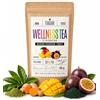 CAMINO DE CABRAS TÈ WELLNESS, Equilibrio Corpo e Mente - Delizioso tè verde allo frutti tropicali, curcuma, zenzero, spirulina - Tisana drenante e digestiva - Detox tea - Ingredienti naturali 100g