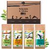 ORIGEENS COFANETTO MATE BIO x4 | La selvaggia - La fruttata - La tonica - La fresca | Yerba mate Bio 4x80gr | Set mate, Idea regalo