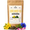 CAMINO DE CABRAS Tè di iperico, erba di San Giovanni, Good Mood Tea - con tè verde, te bianco, salvia, calendula, tulsi, vaniglia - Tisana rilassante & detox - Ingredienti naturali 100g