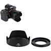 JJC Paraluce per Obiettivo Sony FE 28-60mm F4-5.6 per Sony 16-50mm F3.5-5.6 II su ZV-E1 ZV-E10 A7C A7 A6000 A6400 A6600, Paraluce Reversibile con Anello Adattatore da 40,5 mm