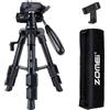 BONFOTO Treppiede Fotocamera, ZOMEI Q100 Mini Treppiede per Cellulare, Treppiede Leggero in Alluminio con Supporto per Telefono e Borsa da Transporto, 30.5-53 cm