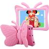 Tading Figli al caso leggero carino cartoon farfalla design shockproof - puf compressa di trasmissione con manico kickstand per pad Mini 1 2 3 7.9 Pollice - Rosa
