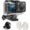 SRUIM Custodia impermeabile per DJI OSMO Action Camera, custodia protettiva con inserti anti appannamento, adatta per fotografia subacquea 61 m
