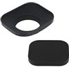 Haoge LH-B39T - Paraluce quadrato in metallo con tappo in metallo per obiettivo Fujifilm Fujinon 60 mm f/2.4 XF60mmF2.4 R Macro, Fuji 27 mm f/2.8 XF27mmF2.8 e altre lenti con filettatura filtro 39 mm