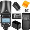 Godox V1-S TTL Fotocamera Rotonda Flash 2.4G 1/8000 HSS 76Ws Speedlite con Batteria Agli Loni di Litio 2600mAh Compatibile per Fotocamera Sony
