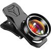 Apexel - Obiettivo macro HD a clip per fotocamera del cellulare, 100 mm, per iPhone X/8/8Plus/7/Plus, Samsung Galaxy S10/S10 Plus, Huawei e la maggior parte degli smartphone