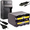 PATONA 3in1 Caricabatteria e Batteria NP-F970 6600mAh Compatibile con Sony F980, F960, F950, F930, F750, F550 Batterie per Flash, Luci Video, Videocamere