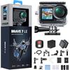 AKASO Brave 7 LE Action Cam 4K 30FPS 20MP WiFi, Fotocamera Subacquea 40M con Touch Screen IPX7, Videocamera Stabilizzatore EIS 2.0 con Doppio Schermo e Telecomando per Nuoto, Surf e Immersioni
